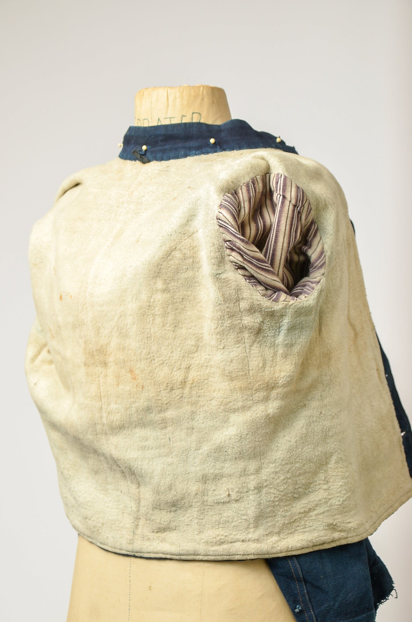 1940s Japanese Indigo School Uniform Crop Jacket