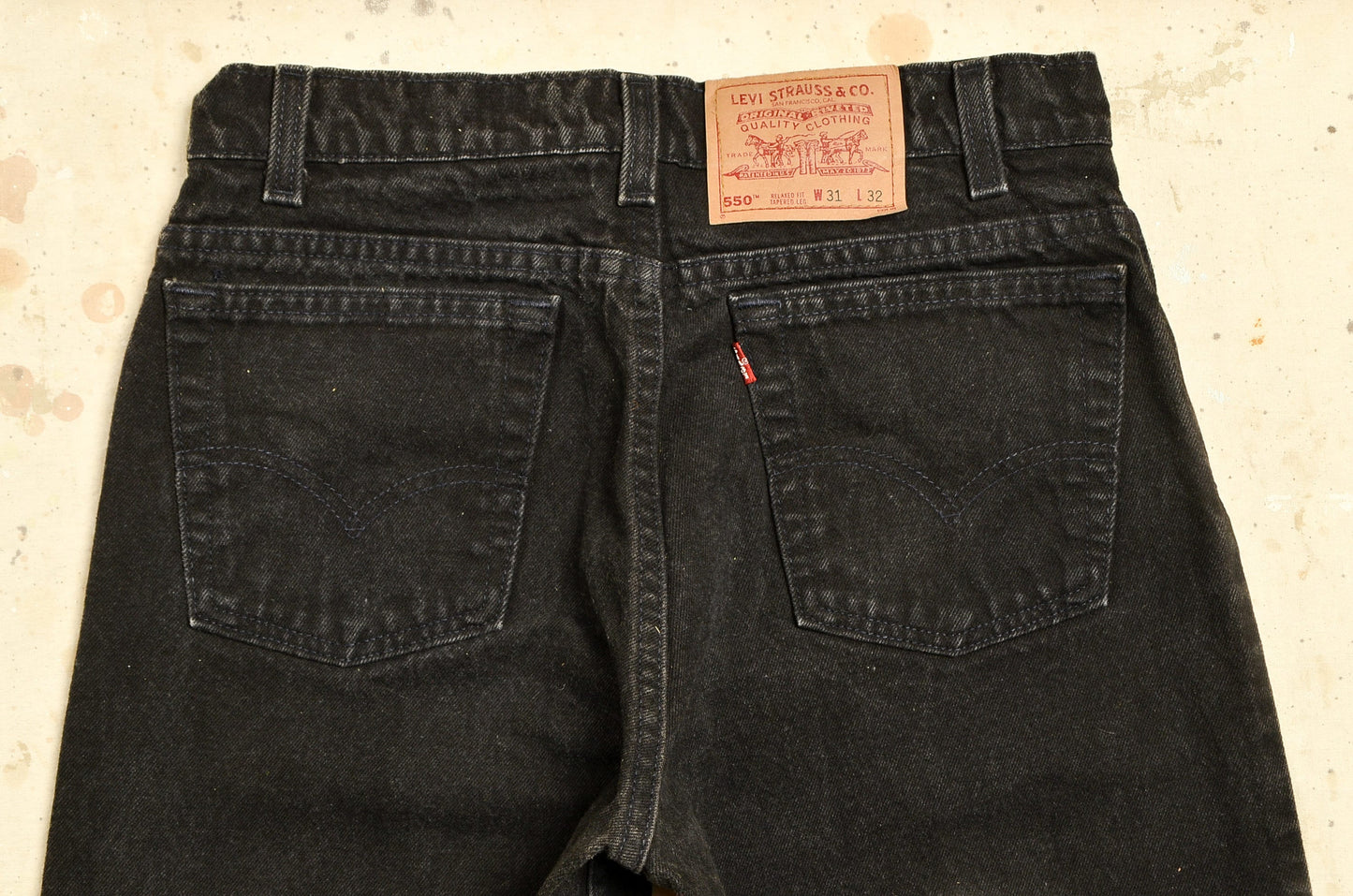 90s Levis 550 Black Denim USA High Waisted Mom Jeans 30 x 32