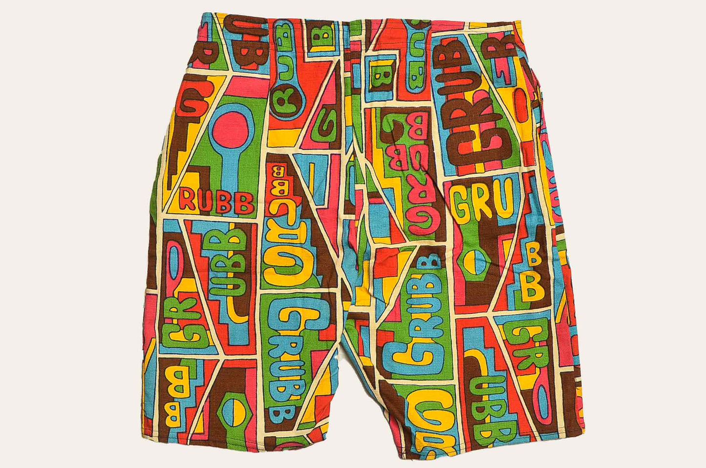 1960s Deadstock Robert Bruce Grubb Surf Shorts Pop Art Print All Over Print Hippie Shorts W 30