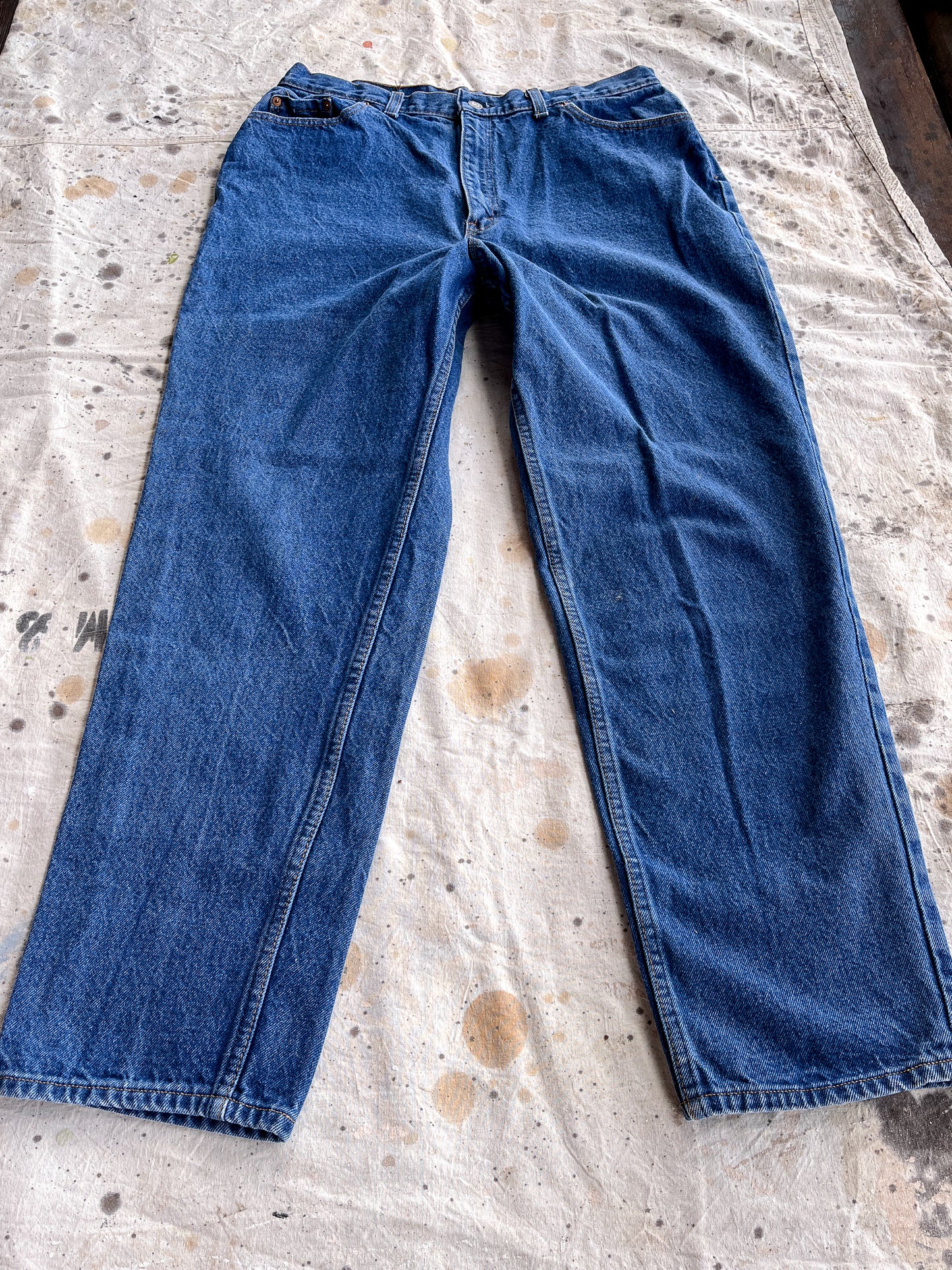 Vintage Levis 29505 High Waisted Dark Denim Blue Jeans 36 x 32