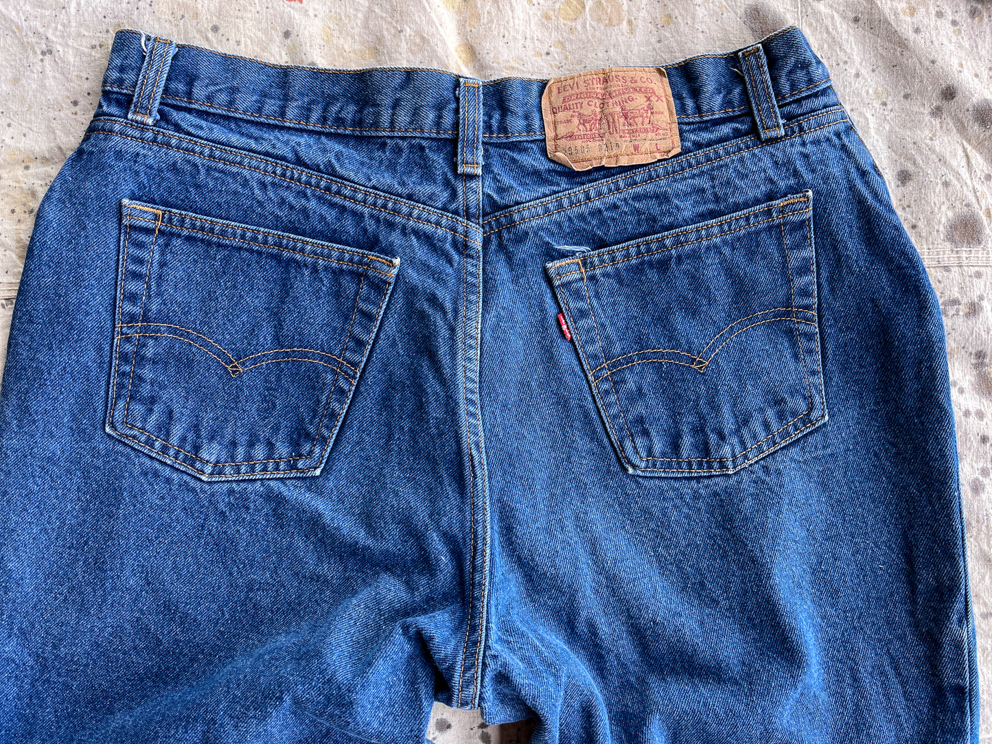 Vintage Levis 29505 High Waisted Dark Denim Blue Jeans 36 x 32