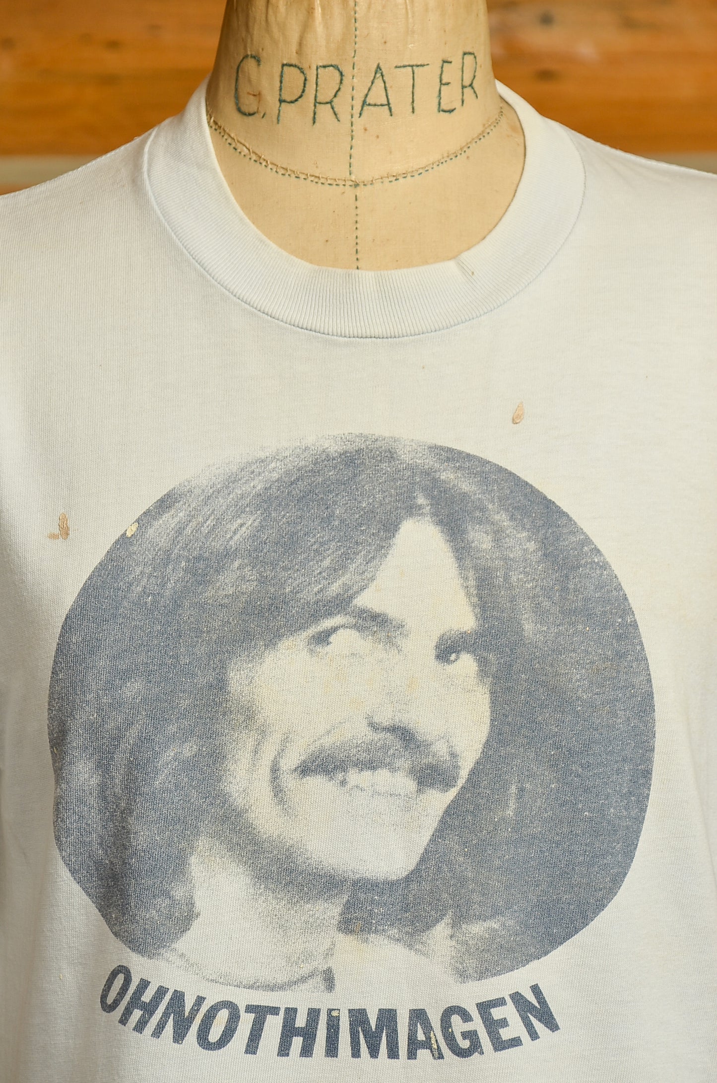 1975 George Harrison Extra Texture Album Front and Back Print Cotton T Shirt