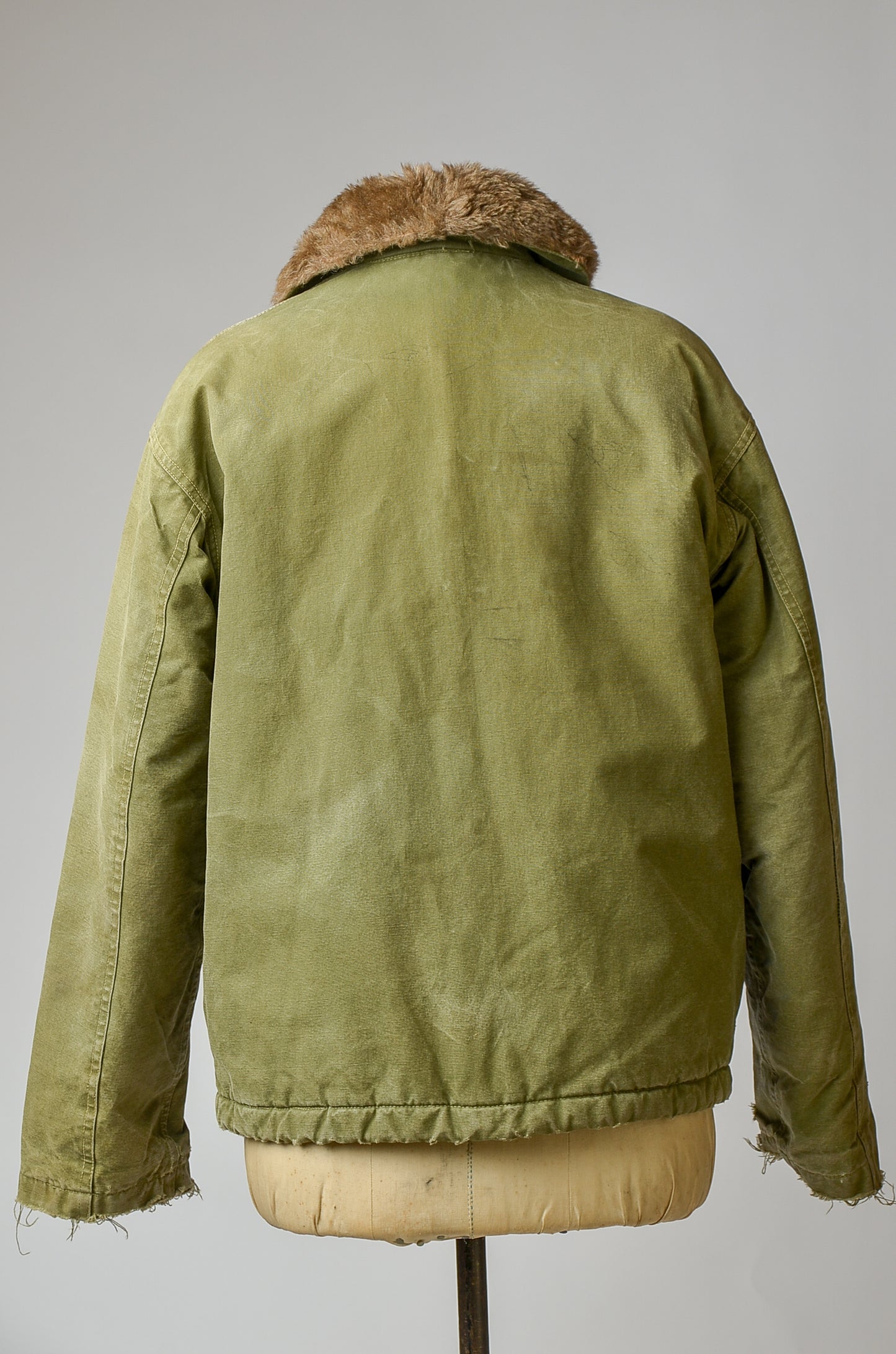 1940s WWII Deck Jacket Prototype Shearling Lined Military Deck Jacket