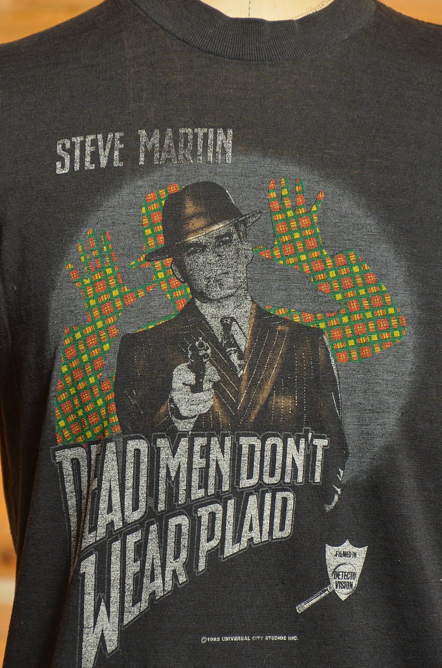 1980s Steve Martin Dead Men Don't Wear Plaid American Comedian T Shirt