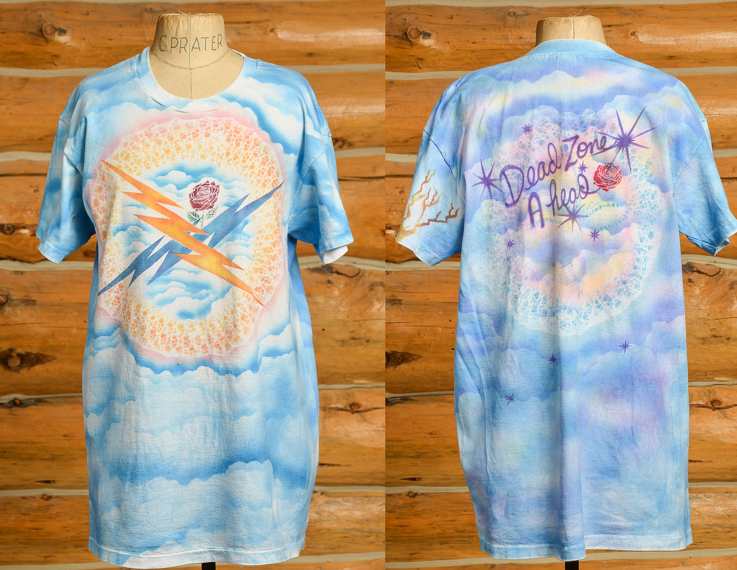 1980s Grateful Dead Airbrush Dead Zone Hippie T Shirt