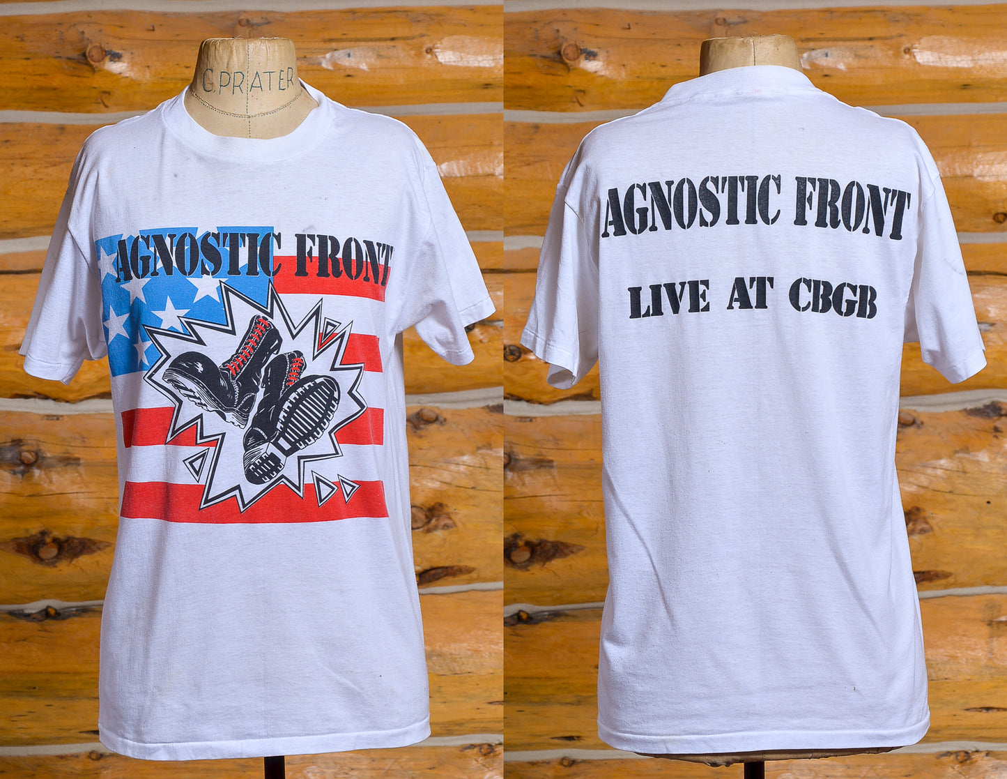 1989 Agnostic Front Live and CBGB Hardcore Punk Tee