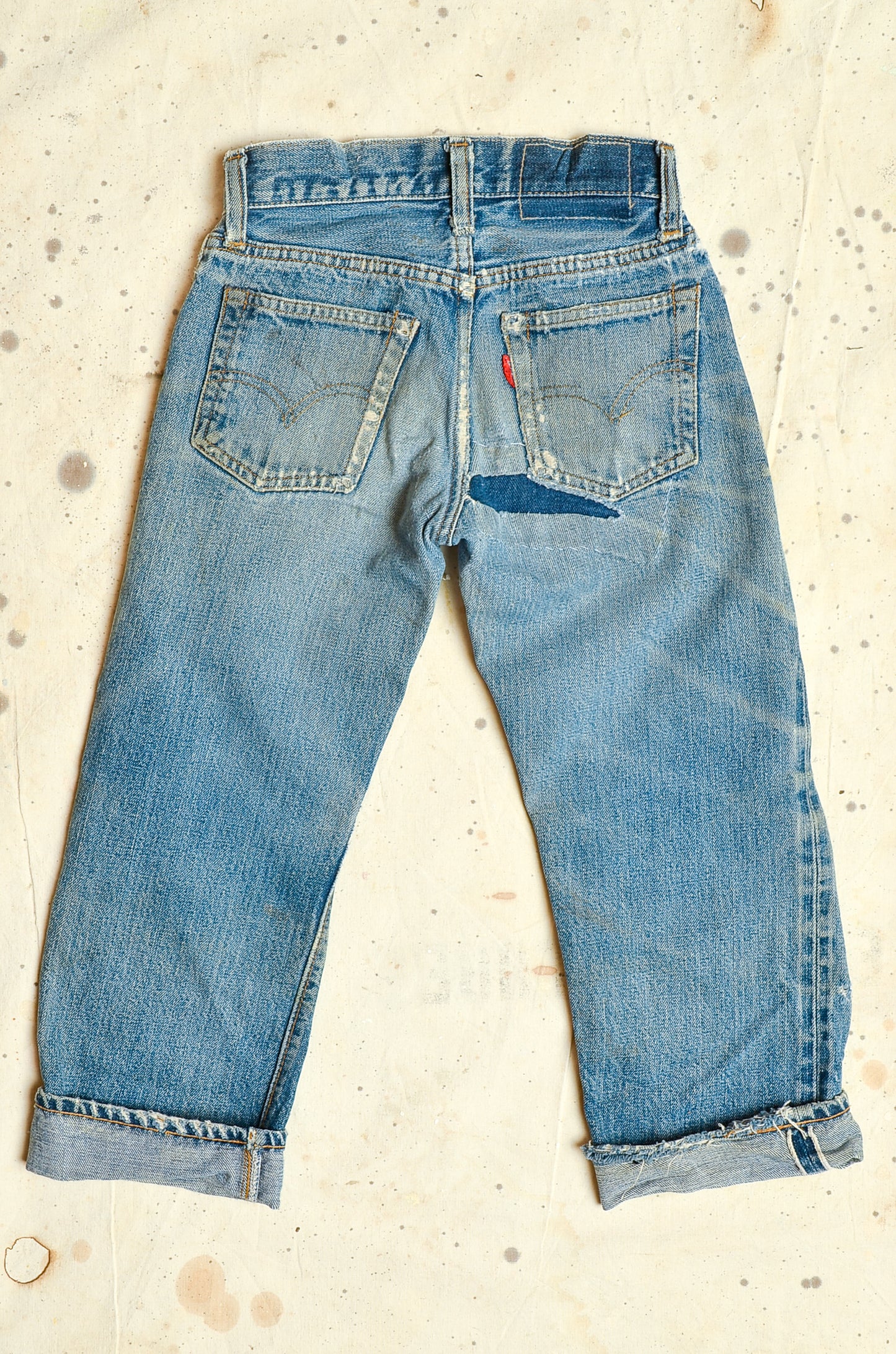 1960s Levis Redline 501 Kids Selvedge Denim Jeans 22 x 20