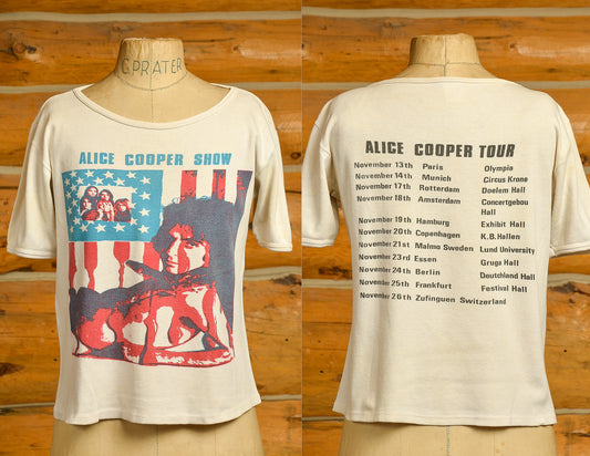 1970s Alice Cooper Show Marshall Lester Tag American Flag Rock T Shirt