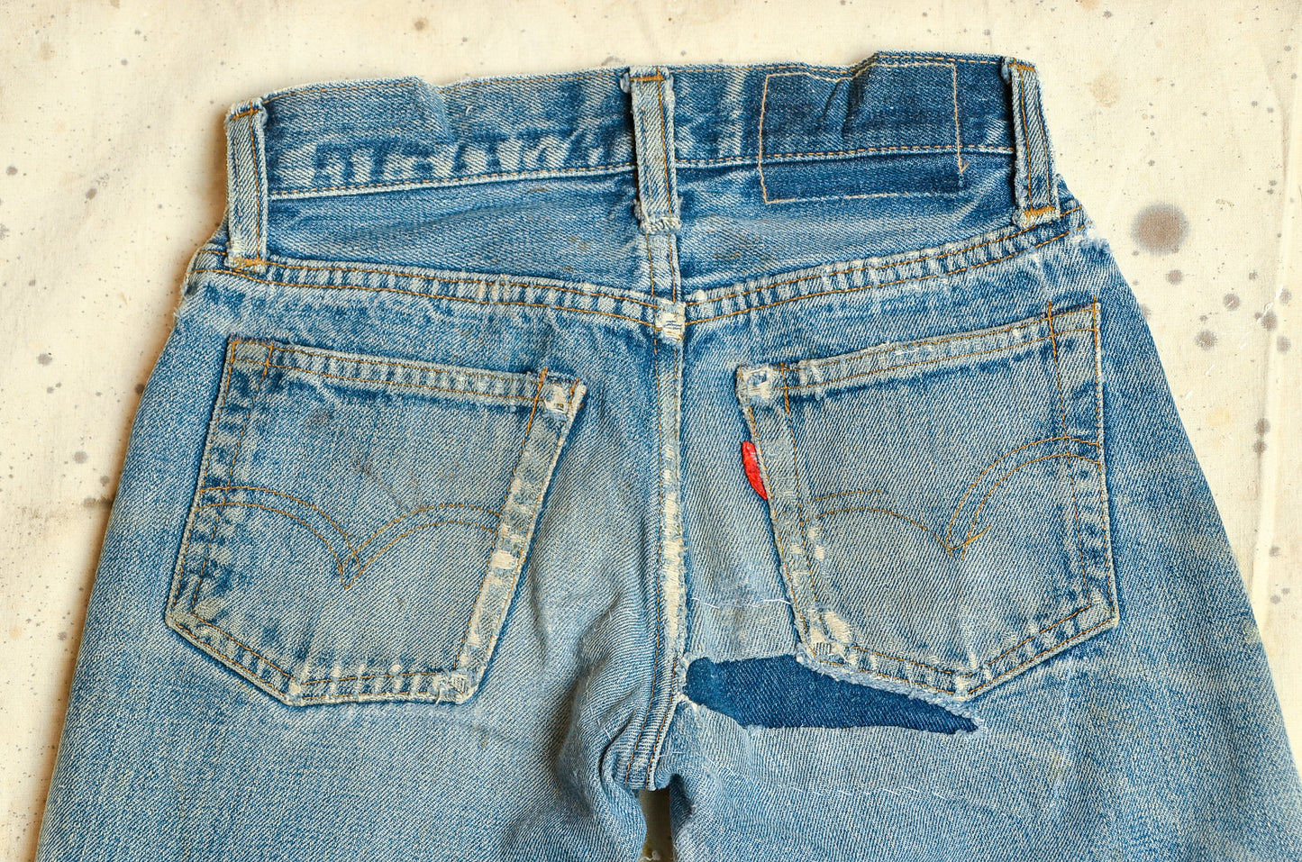 1960s Levis Redline 501 Kids Selvedge Denim Jeans 22 x 20