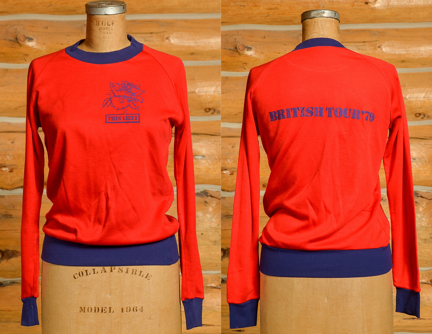 1979 Thin Lizzy British Tour Red Knit Sweatshirt