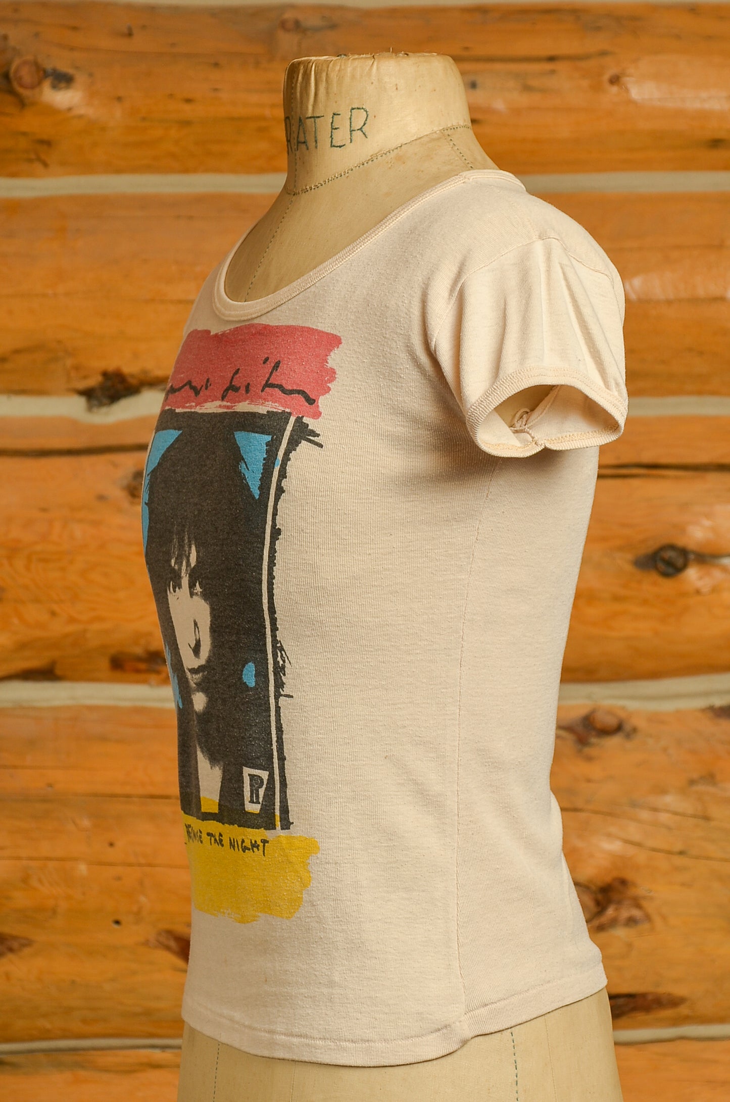 1970s Patti Smith Group Because the Night Front and Back Print Cotton T Shirt