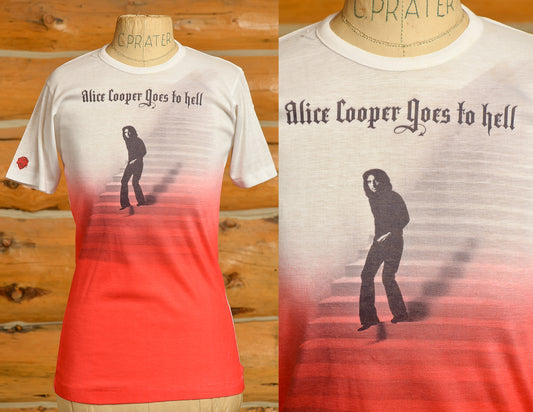 1976 Alice Cooper Goes to Hell T Shirt Warner Brother Label Rock T Shirt