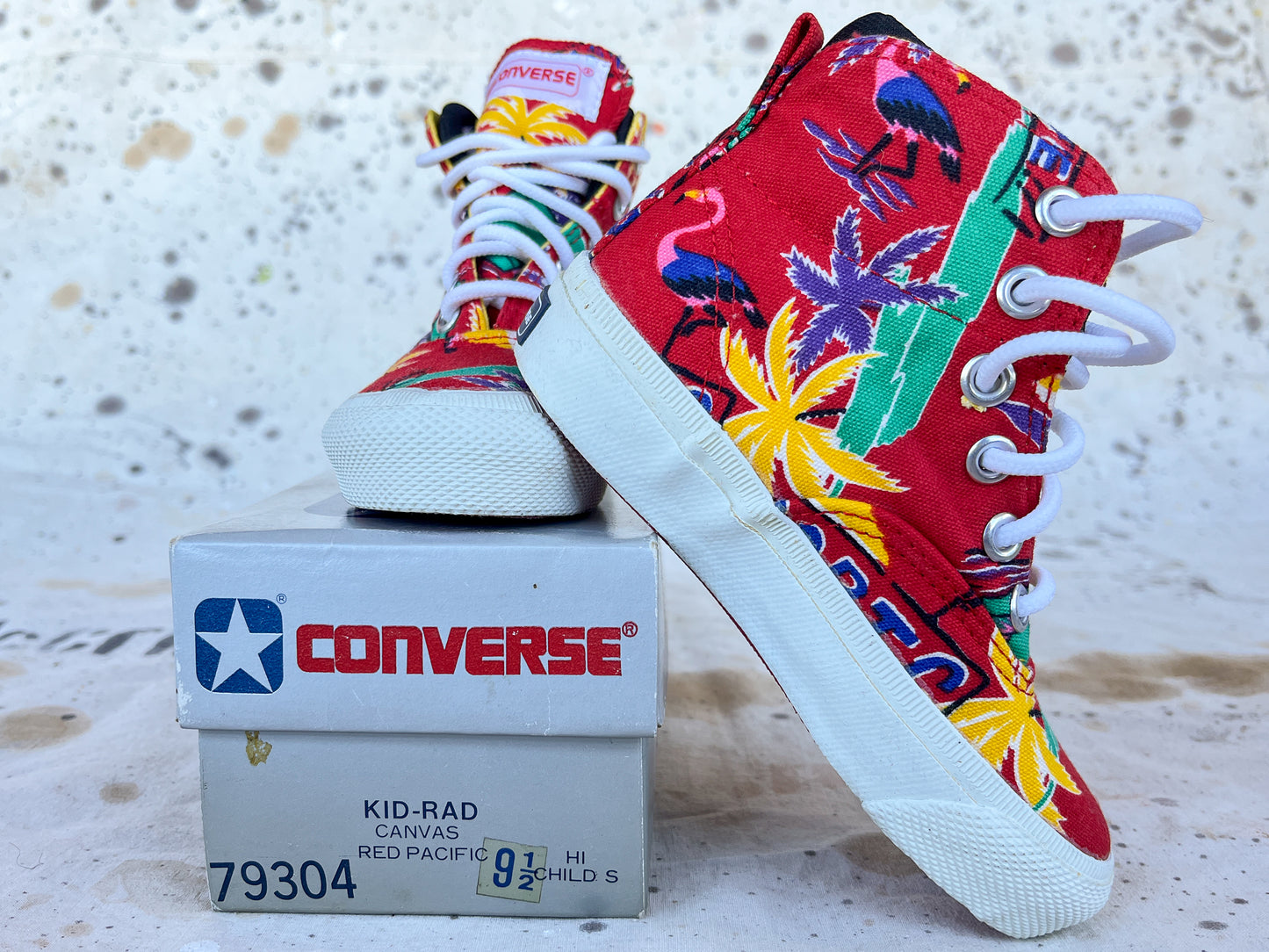 Vintage Converse USA Deadstock Kid-Rad Chuck Taylor High Top Allstars, 9.5 Childs