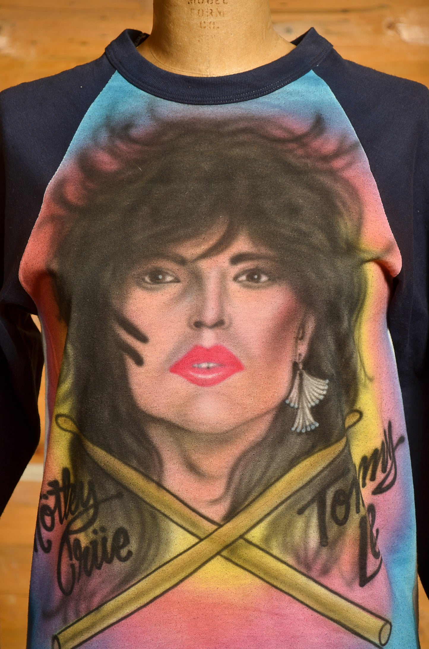 1985 Tommy Lee Motley Crue Airbrush Painted T Shirt