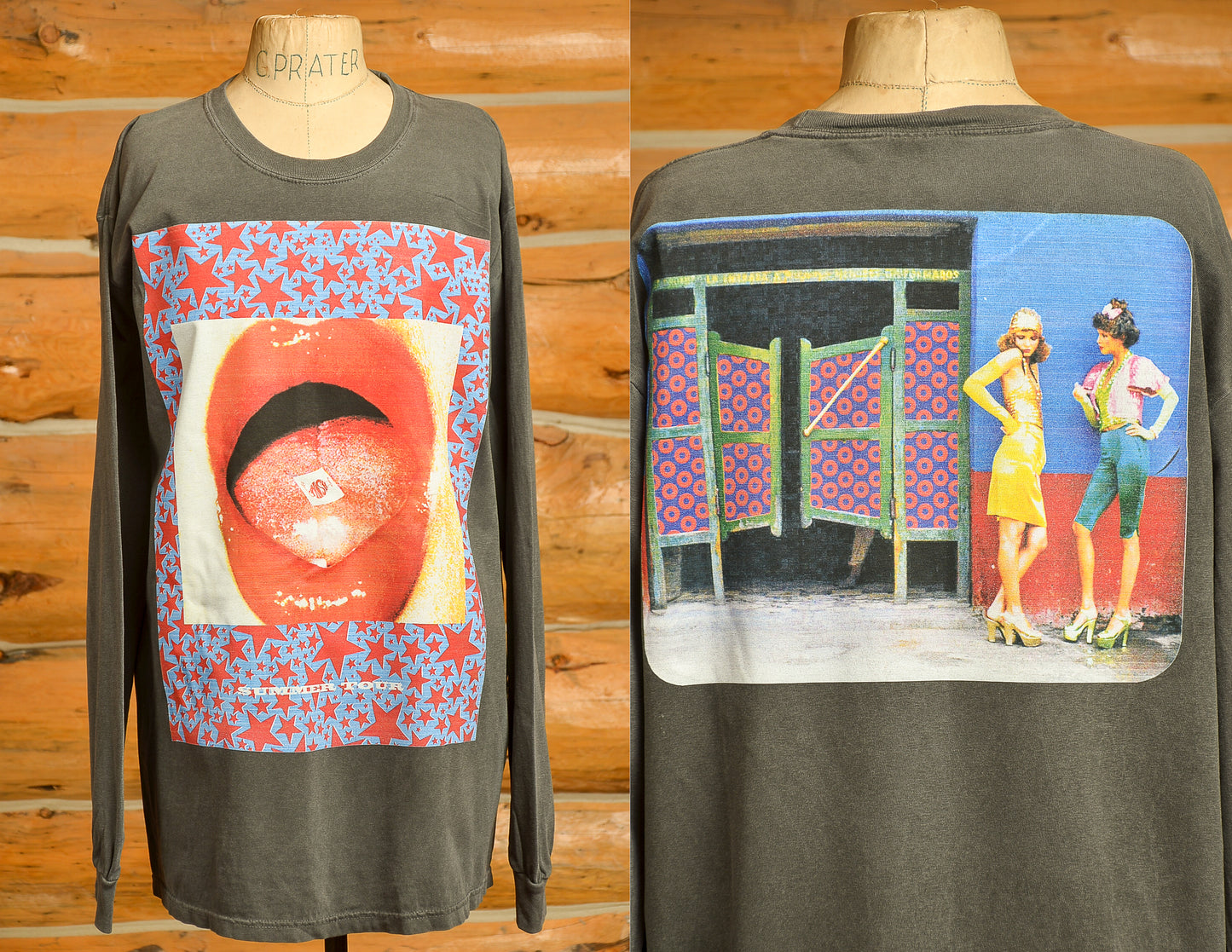 Phish Tour Acid Tongue Front and Back Long Sleeve T Shirt