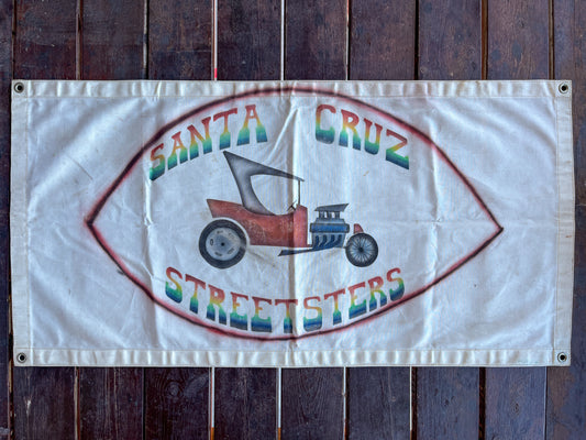 1960s Car Club Banner Santa Cruz Streetsters Hand Painted by Alton Kelley Hot Rod Poster