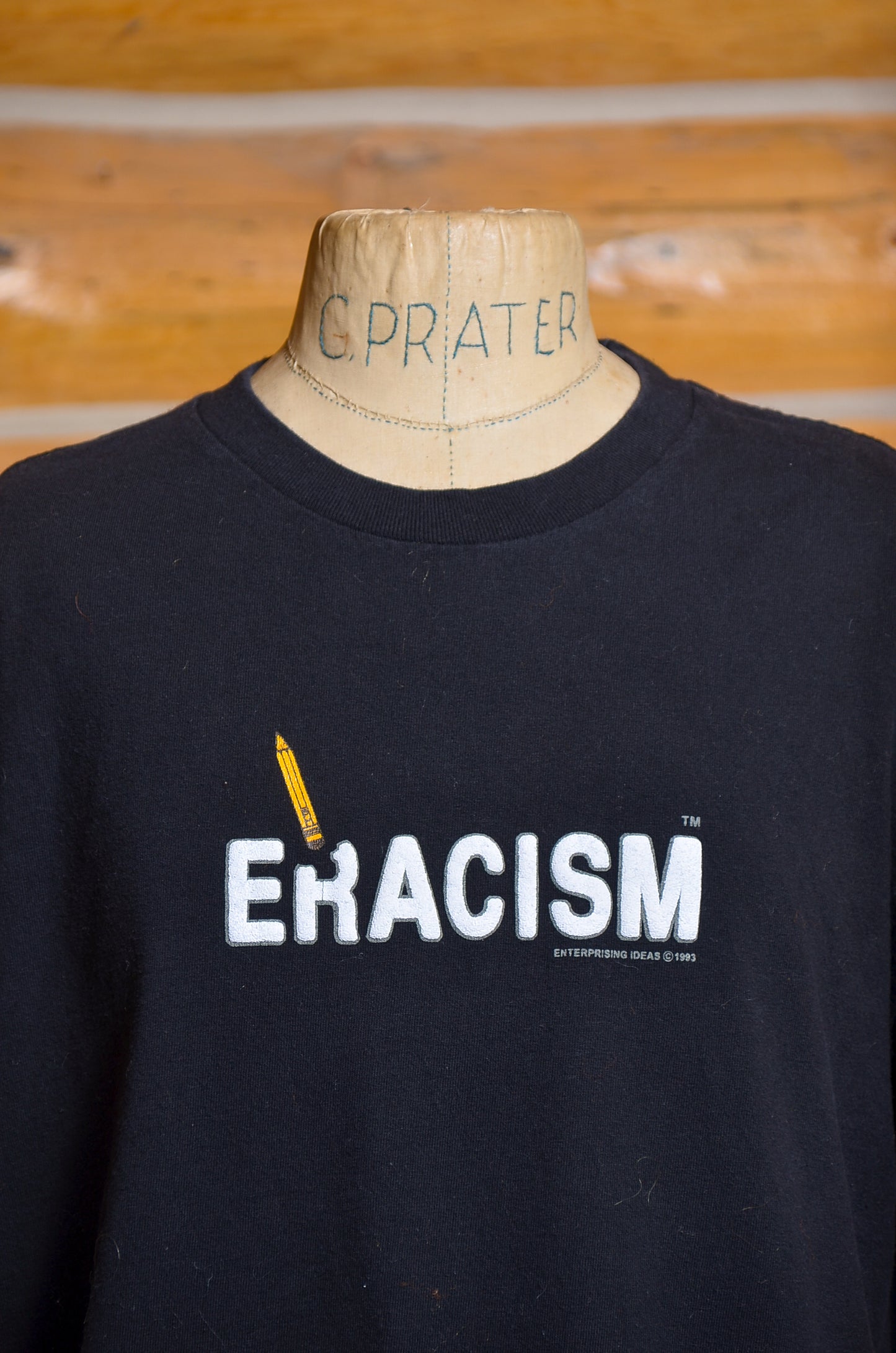 1993 Eracism Stop the Hate Political Black Cotton T Shirt