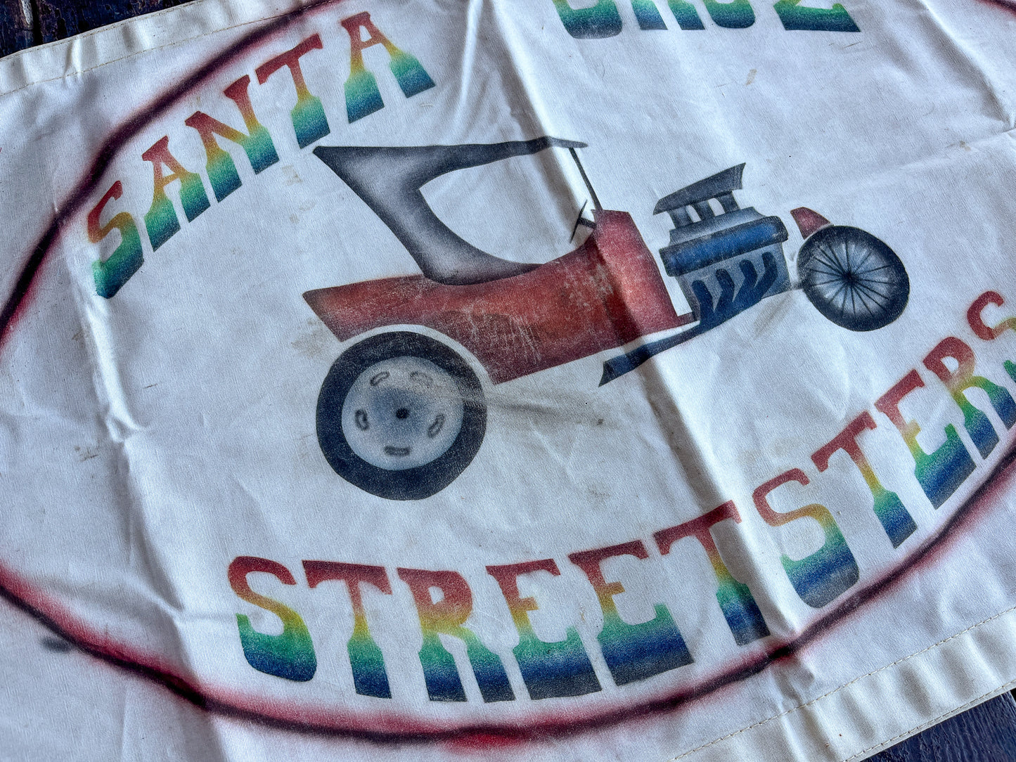 1960s Car Club Banner Santa Cruz Streetsters Hand Painted by Alton Kelley Hot Rod Poster