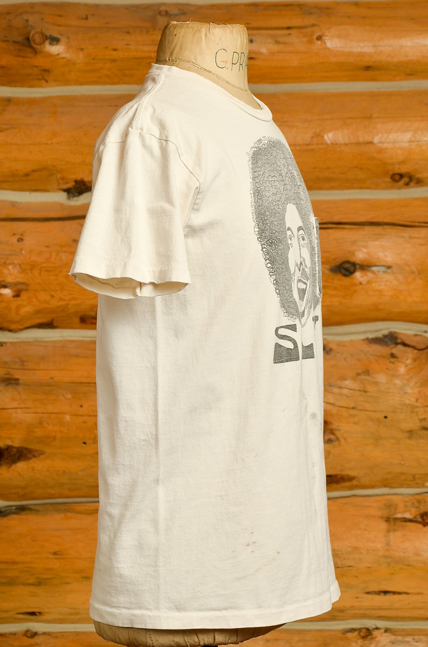 1970s Sly and the Family Stone White Cotton Pocket T Shirt