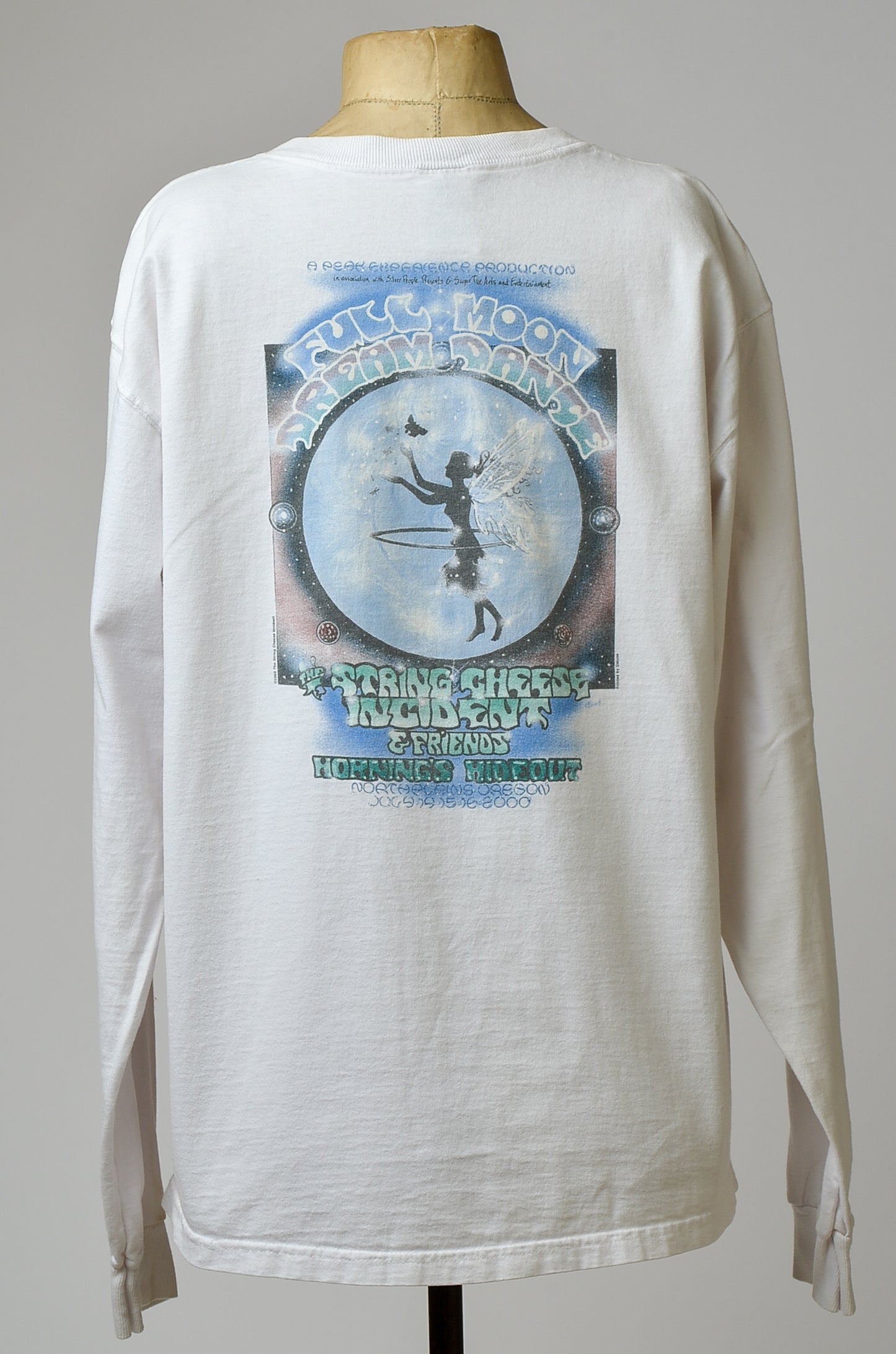 Vintage String Cheese Incident & Friends Full Moon Dream Dance Long Sleeve White Cotton T Shirt