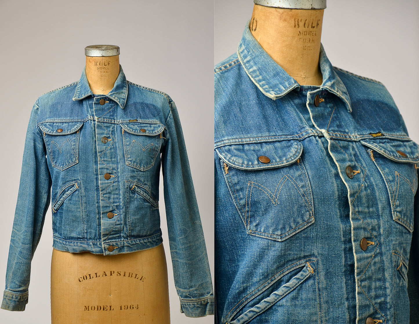 1960s Indigo Jean Jacket Maverick Blue Bell 4 Pocket Western Jacket