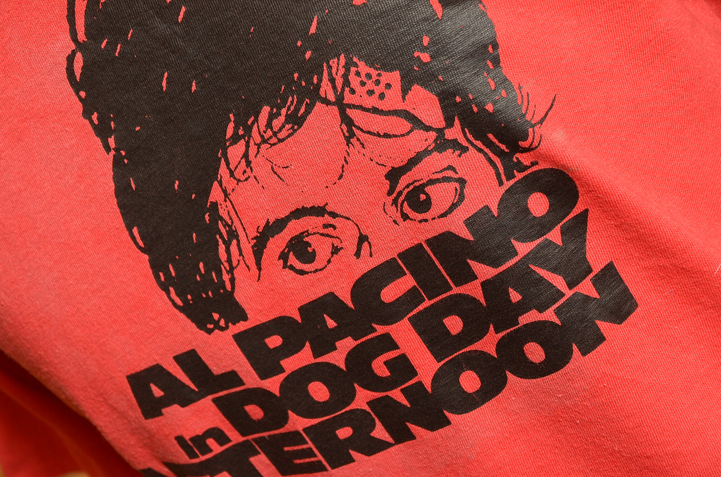 1970s Al Pacino Dog Day Afternoon Movie Promo Red Cotton T Shirt