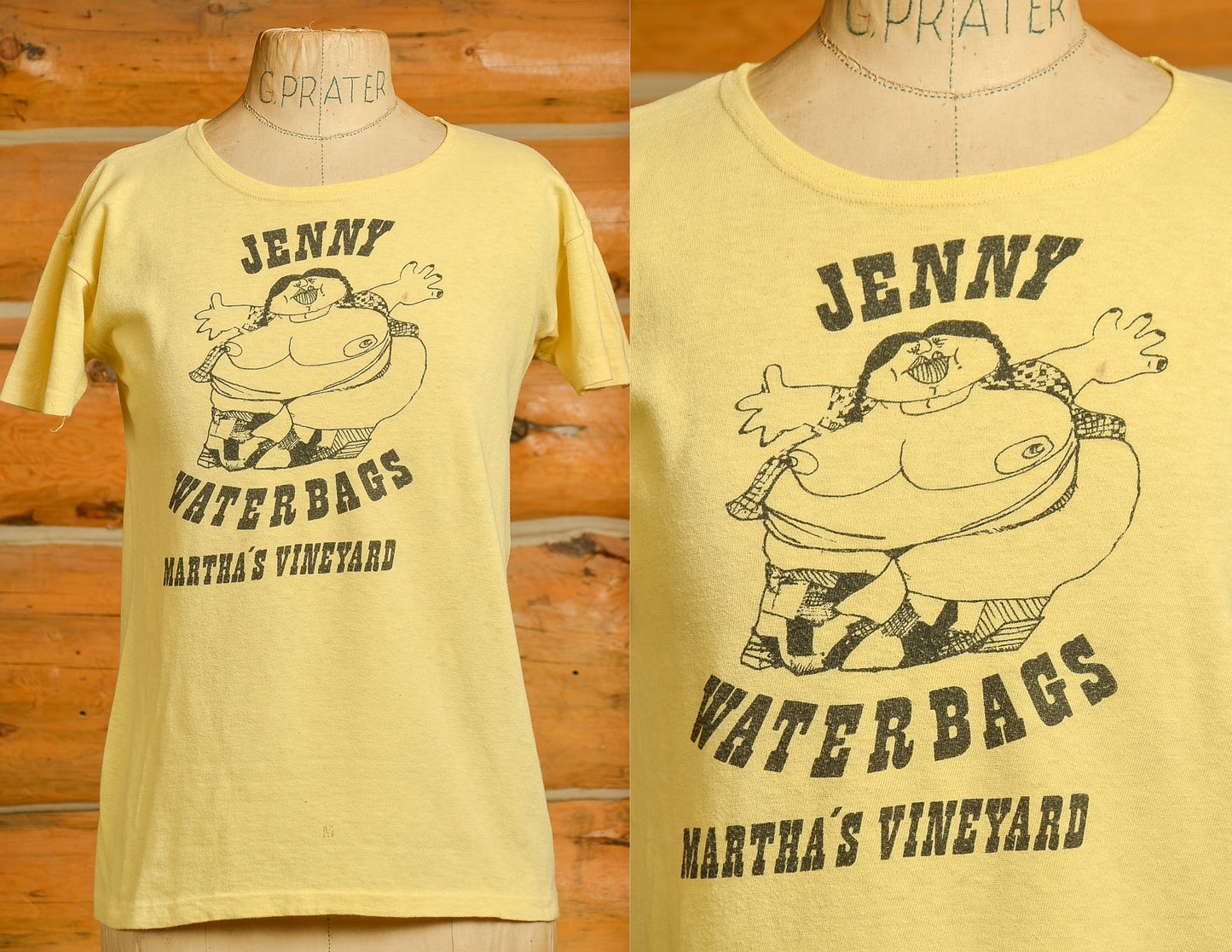 1970s Martha's Vineyard Jenny Waterbags Funny Souvenir T Shirt