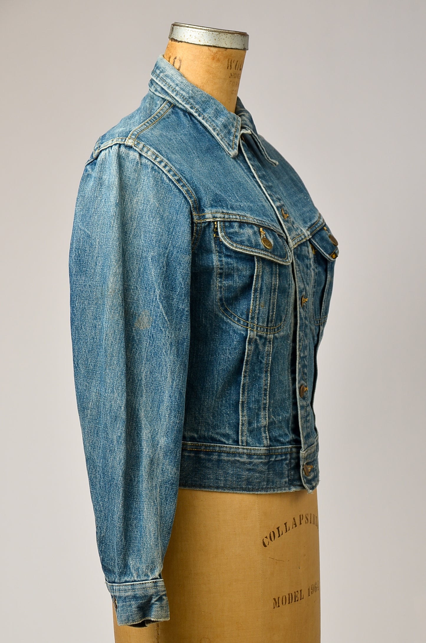 1960s Lee Indigo Sanforized Denim Jean Jacket Union Made Western Jean Jacket