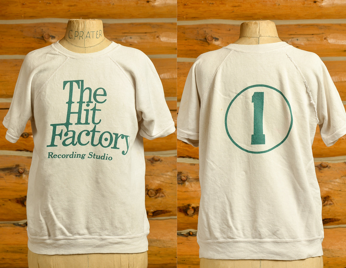 1970s The Hit Factory Recording Studio White Cotton Sweatshirt