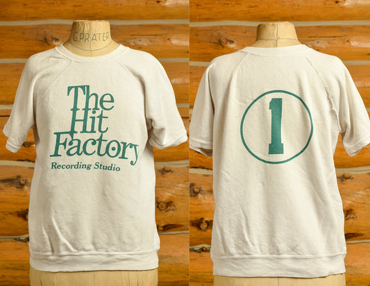 1970s The Hit Factory Recording Studio White Cotton Sweatshirt