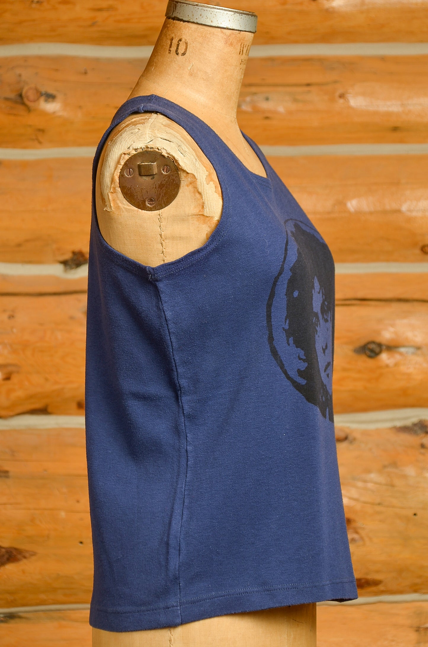 1970s T. Rex Marc Bolan Top Blue Cotton Tank Top