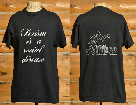 1970s Open Road an Anarchist News Journal Sexism is a Social Disease Activist T Shirt