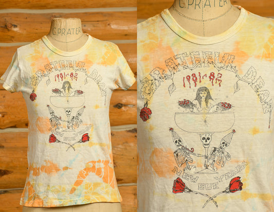 1981 Grateful Dead New Years Eve Show Tie Dye Parkling Lot T Shirt