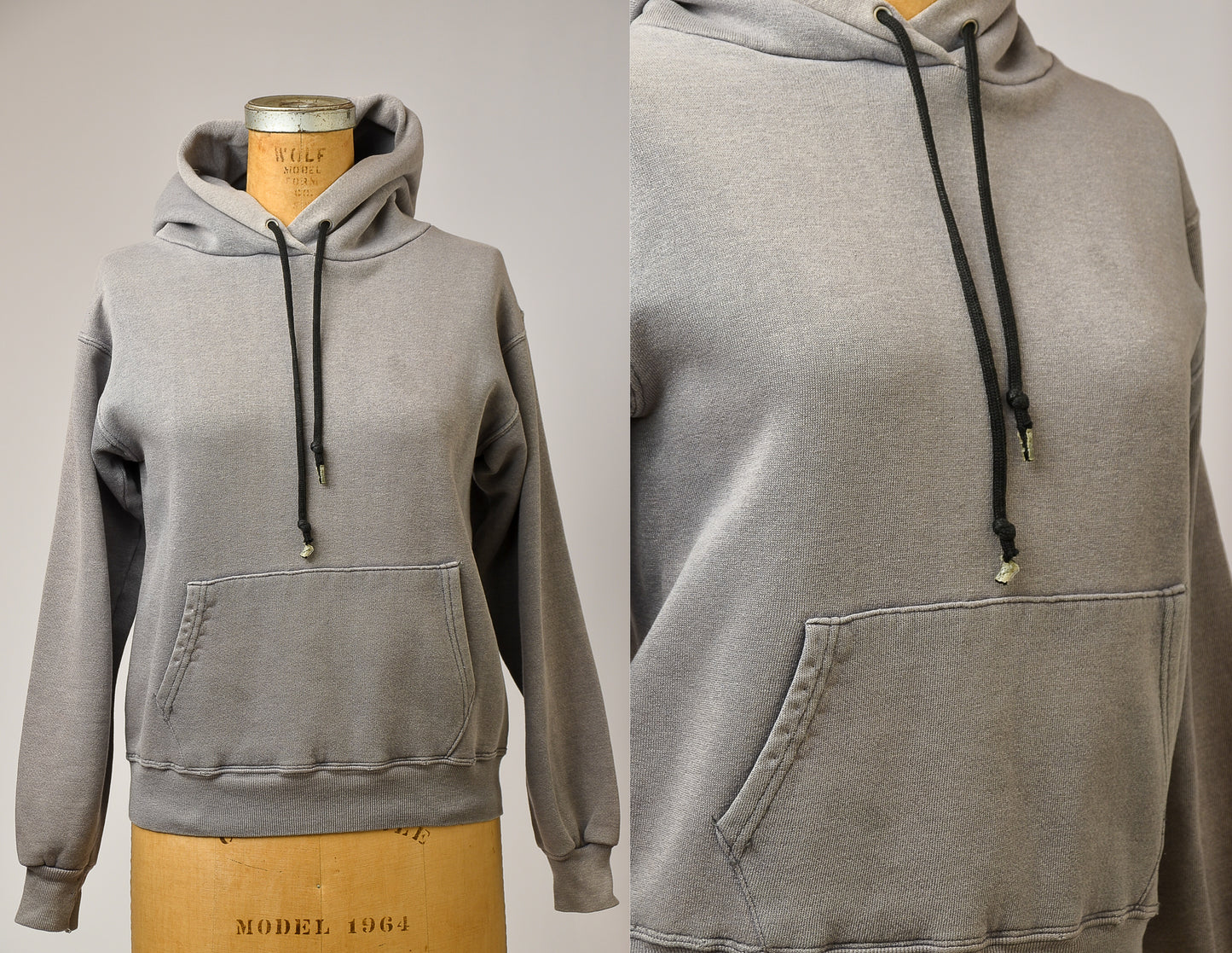 Vintage Sun Faded Grey Hoodie Sweatshirt