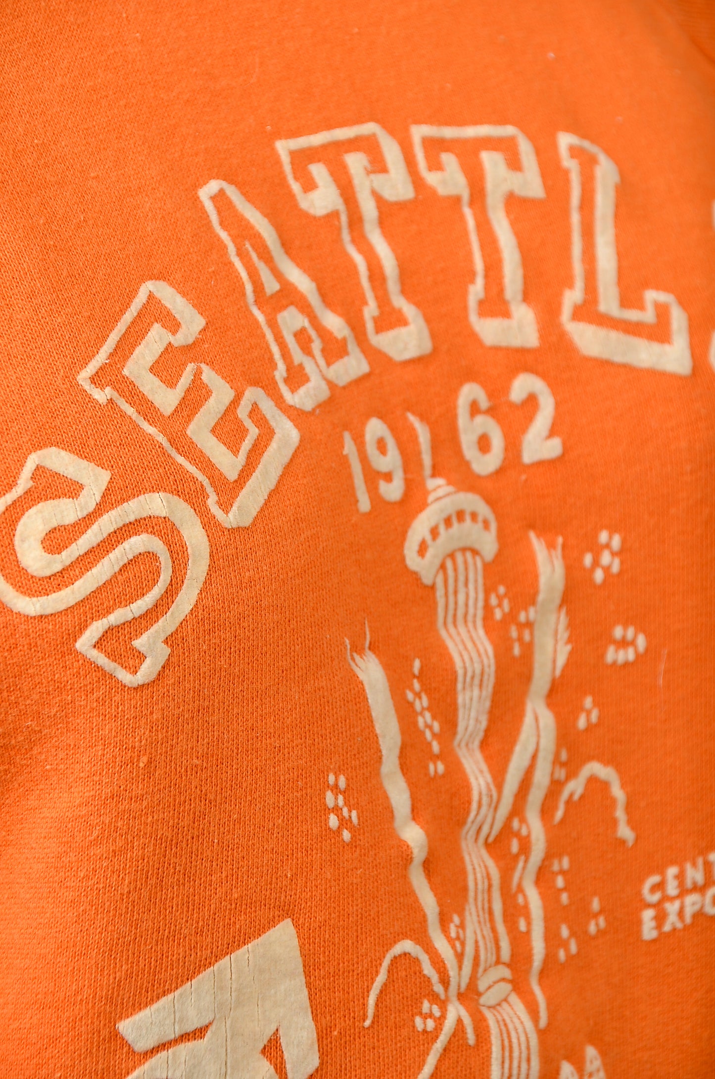 1962 Seattle Worlds Fair Flocked Cotton Sweatshirt