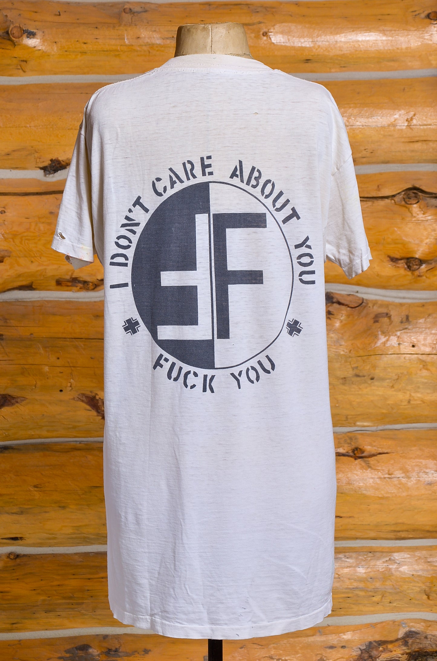 1980s Fear I Dont Give A Fuck About You Nice and Thin Early Punk T Shirt