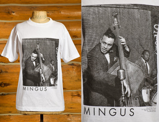 1990 Mingus Jazz T Shirt Deadstock American Jazz Legend White Cotton T Shirt