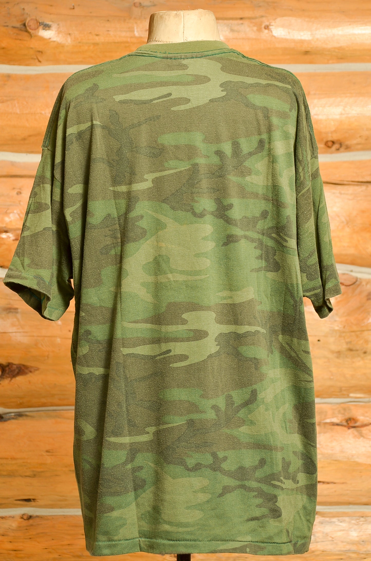 1980s Camo Tee Army Green Camouflage T Shirt