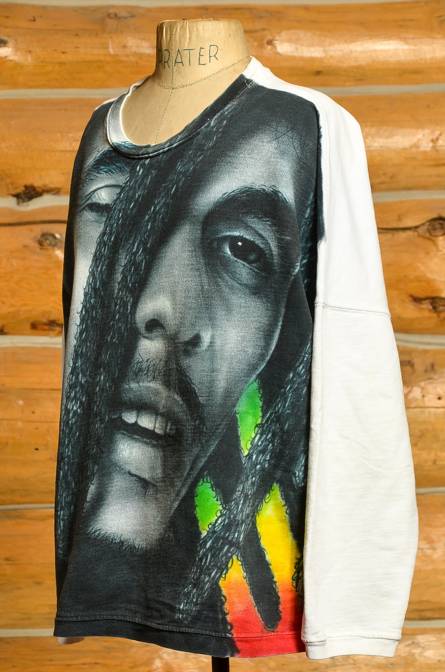 1991 Bob Marley Airbrush Sweatshirt Long Sleeve Cotton Artist Reggae Knit