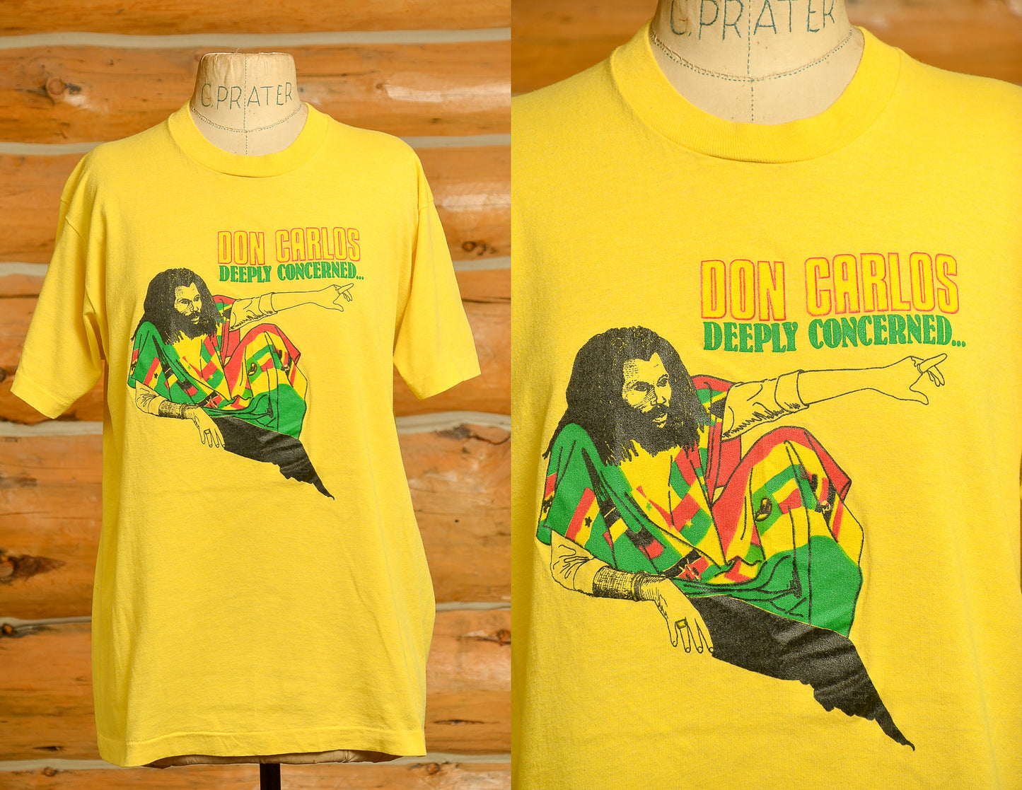 1980s Don Carlos Deeply Concerned Reggae Promo T Shirt