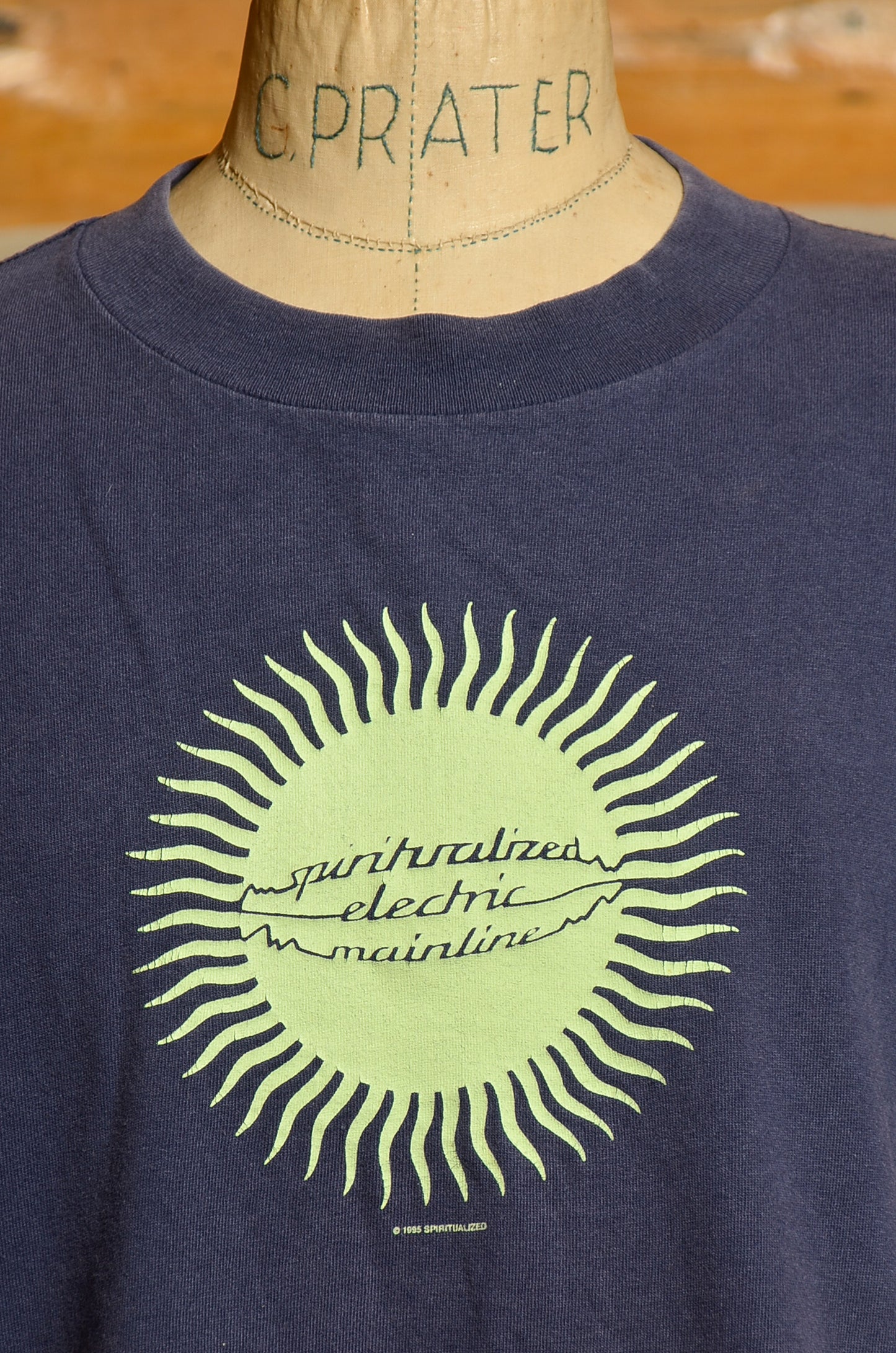 1995 Spiritualized Electric Mainline Pure Phase Album Blue Cotton T Shirt