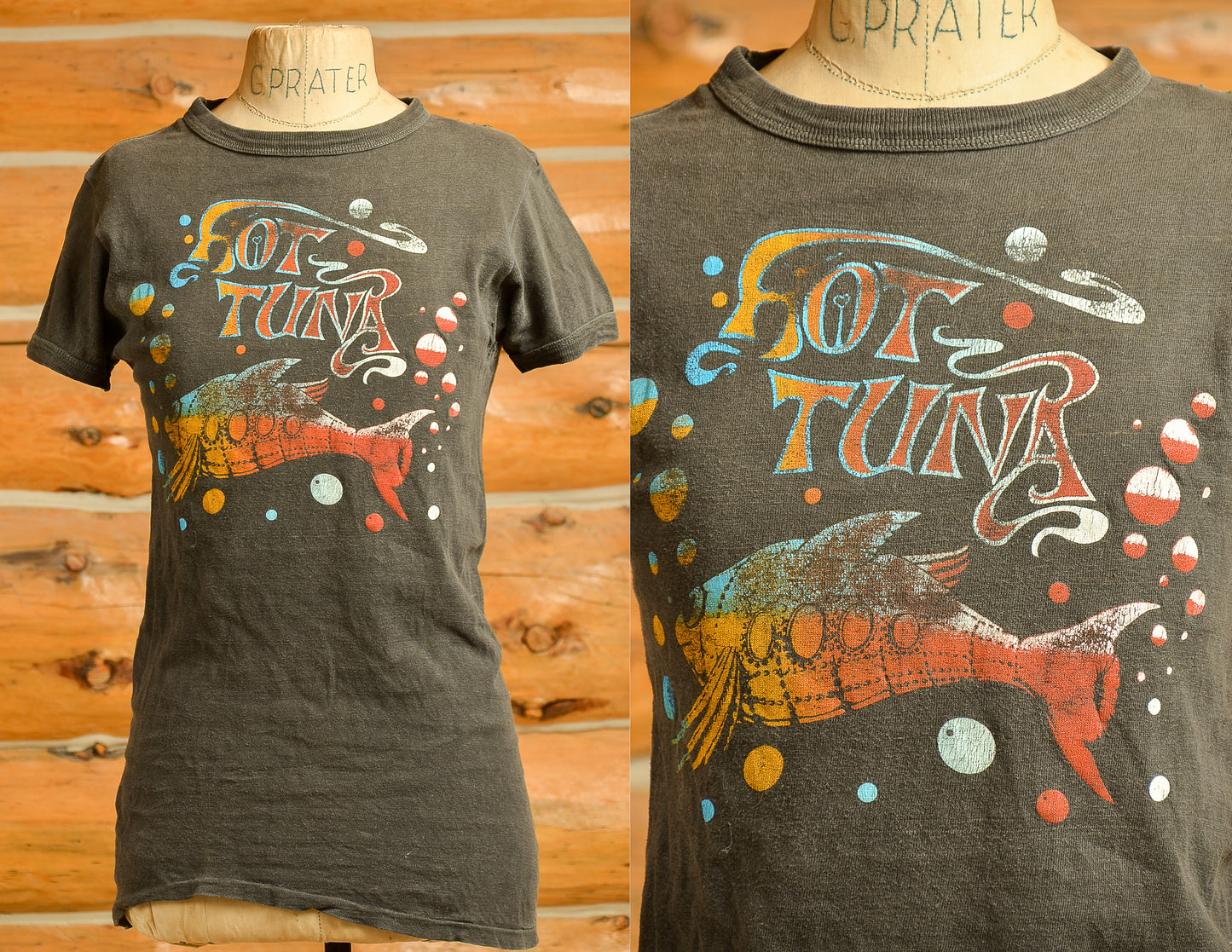 1970s Hot Tuna Black Cotton T Shirt