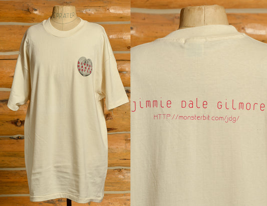 1996 Jimmie Dale Gilmore Deadstock Brave Newer World Tour American Western Legend T Shirt