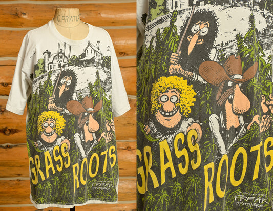 90s Fabulous Furry Freak Brothers Grass Roots Underground Comic Book T Shirt