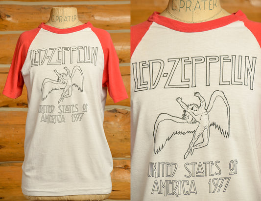 1970s Led Zeppelin 1977 United States of America Cotton T Shirt