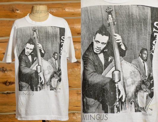 1990 Mingus Jazz T Shirt American Jazz Legend White Cotton T Shirt