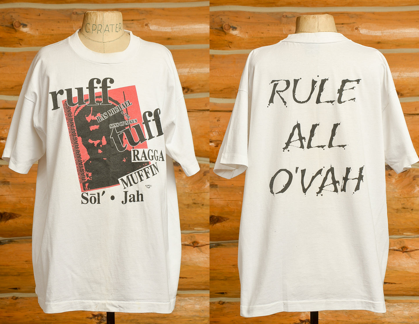 1995 Ras Michael & The Sons of Negus Rule All O'vah Reggae Promo T Shirt