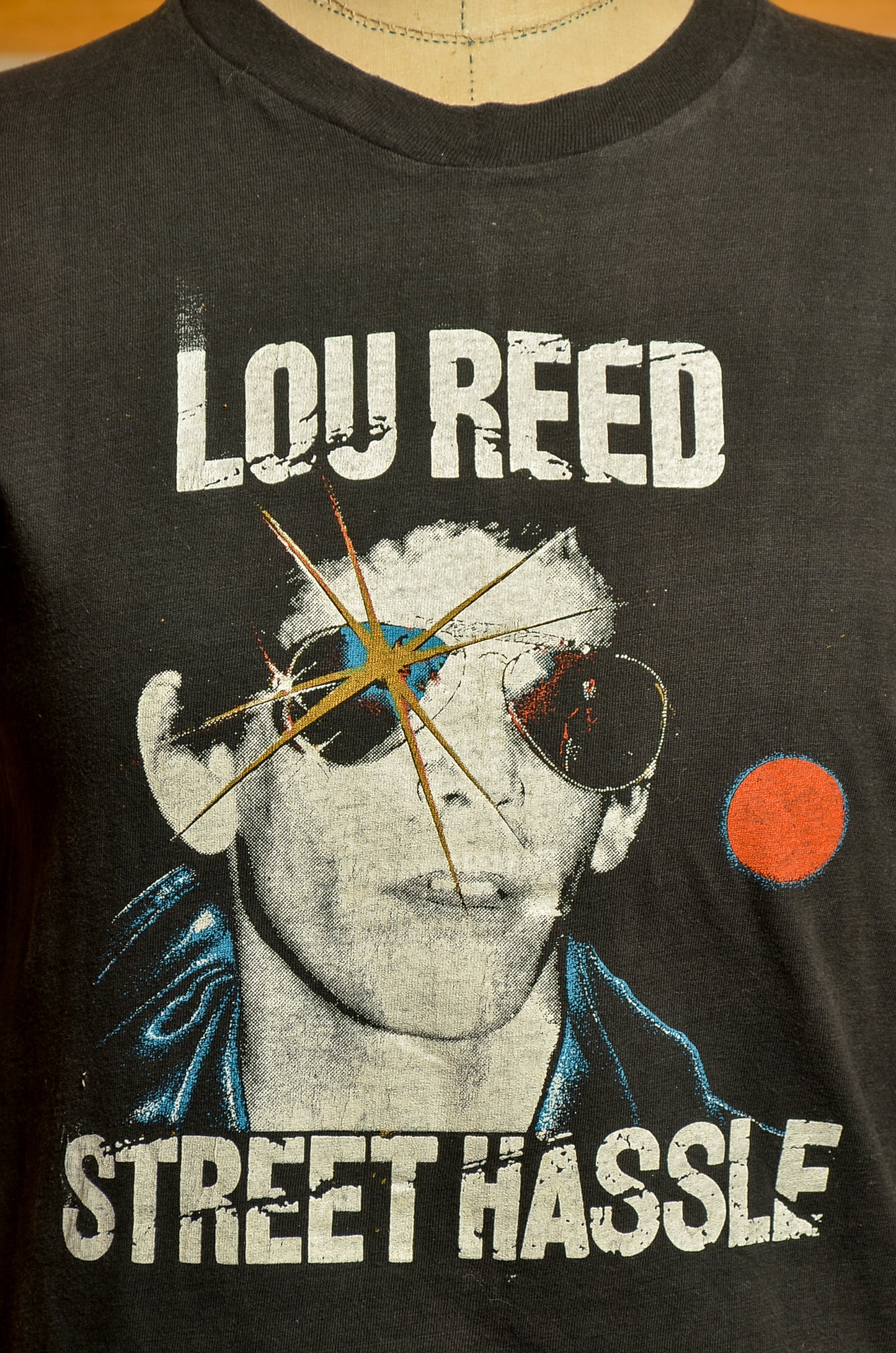 1970s Lou Reed Street Hassle Arista Records Front and Back Print T Shirt