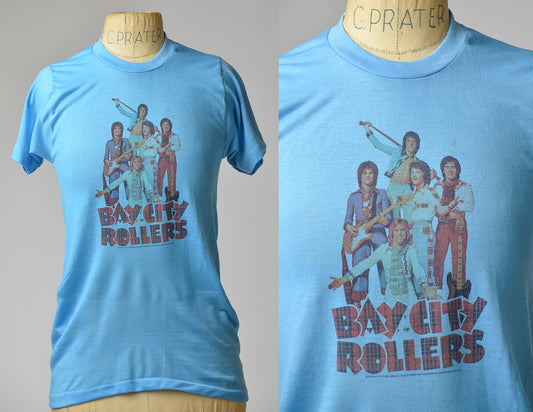 1970s Bay City Rollers T Shirt Pop Rock Tee