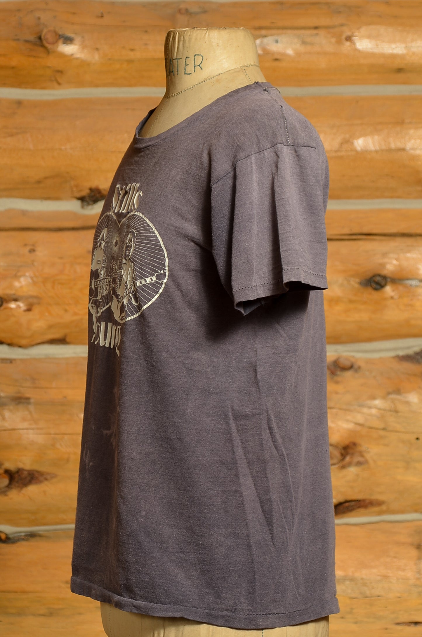 1970s Stills & Young Grey Cotton T Distressed Shirt